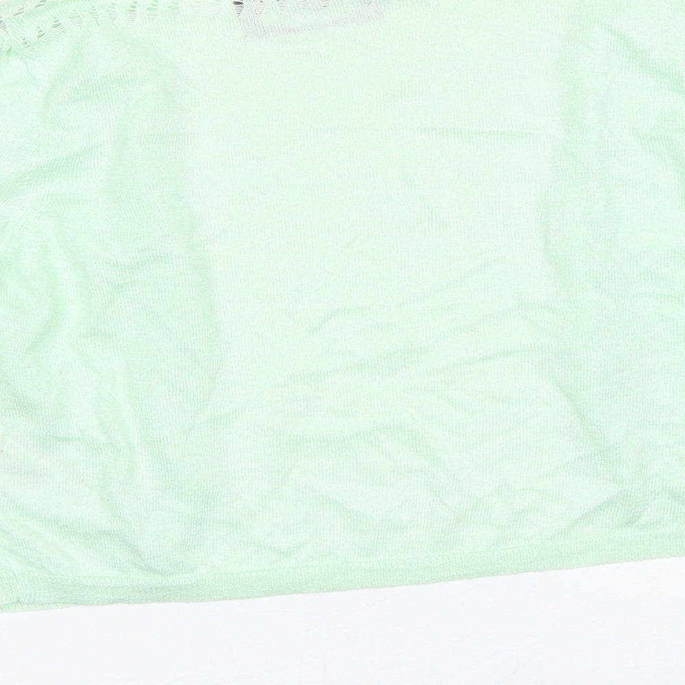 Womens UK Size 10 Atmosphere Green Cape Jumper