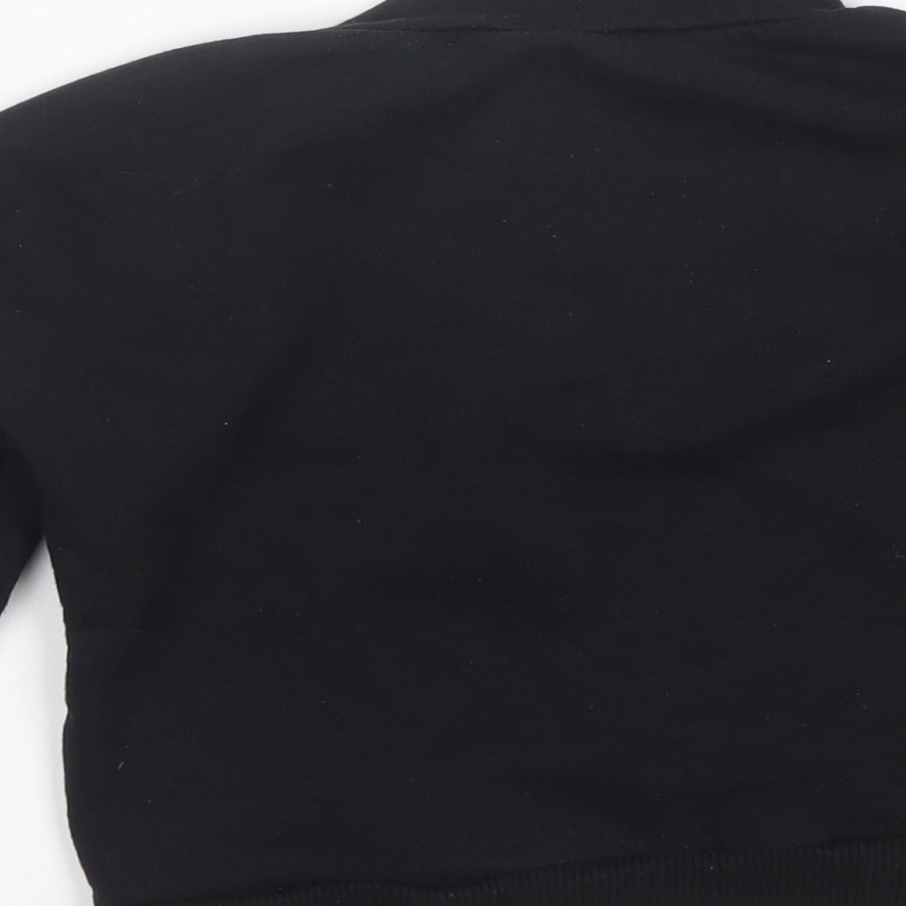I love Girlswear Girls Black Striped  Pullover Sweatshirt Size 5 Years