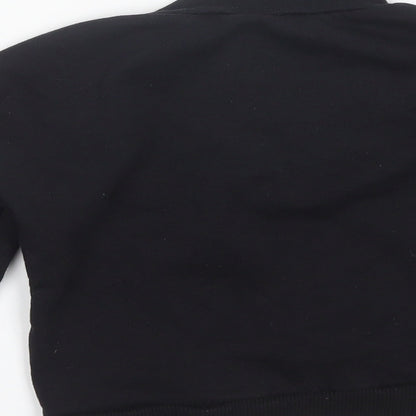I love Girlswear Girls Black Striped  Pullover Sweatshirt Size 5 Years
