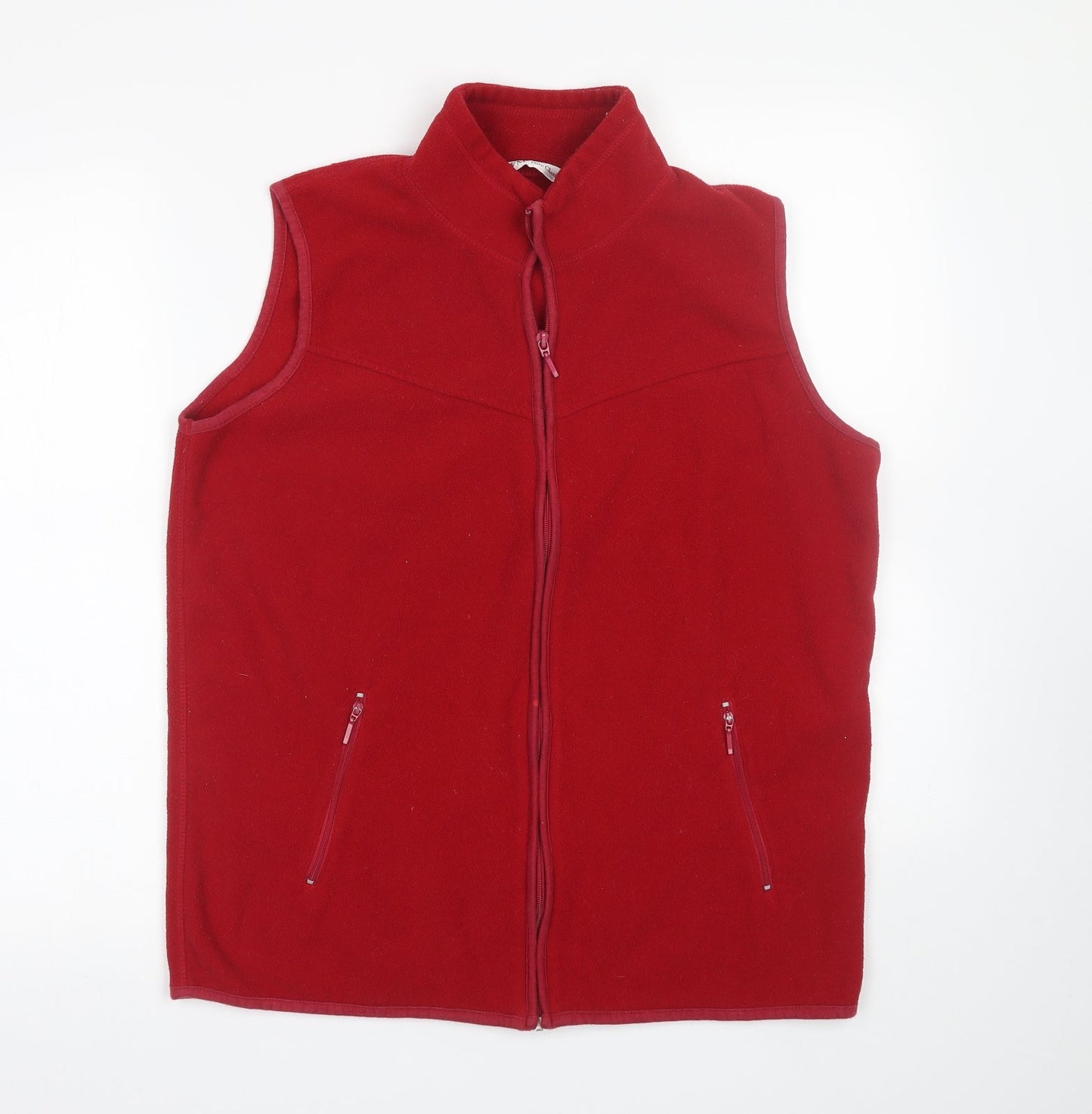 Womens UK Size M EWM Red Full Zip Sweatshirt