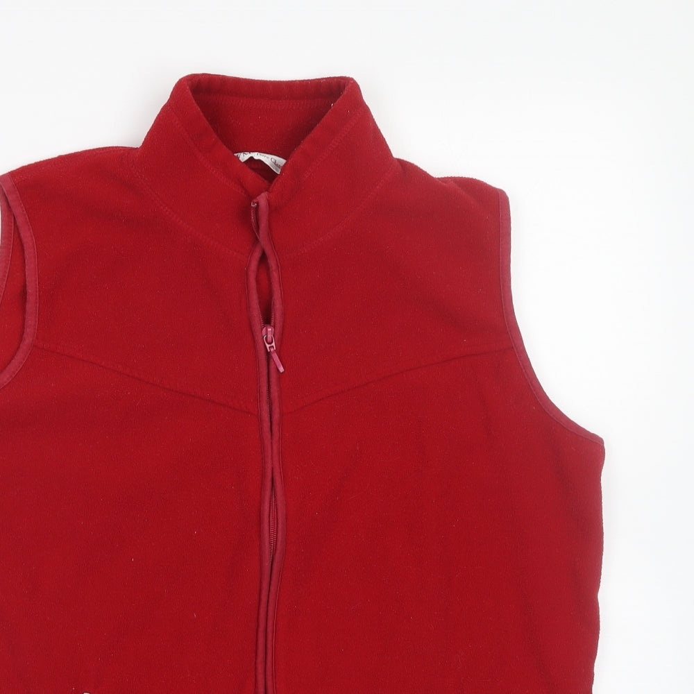 Womens UK Size M EWM Red Full Zip Sweatshirt