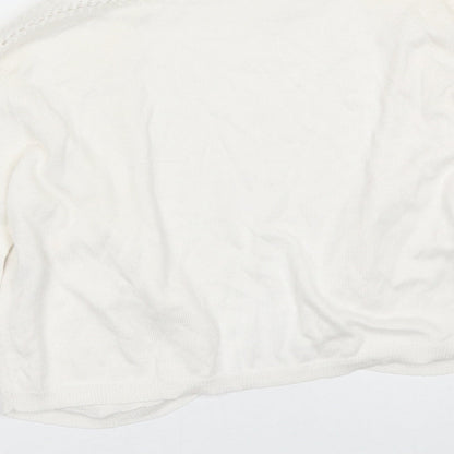Atmosphere Womens White   Cape Jumper Size 12