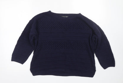 Womens UK Size S Bonmarché Blue Pullover Jumper