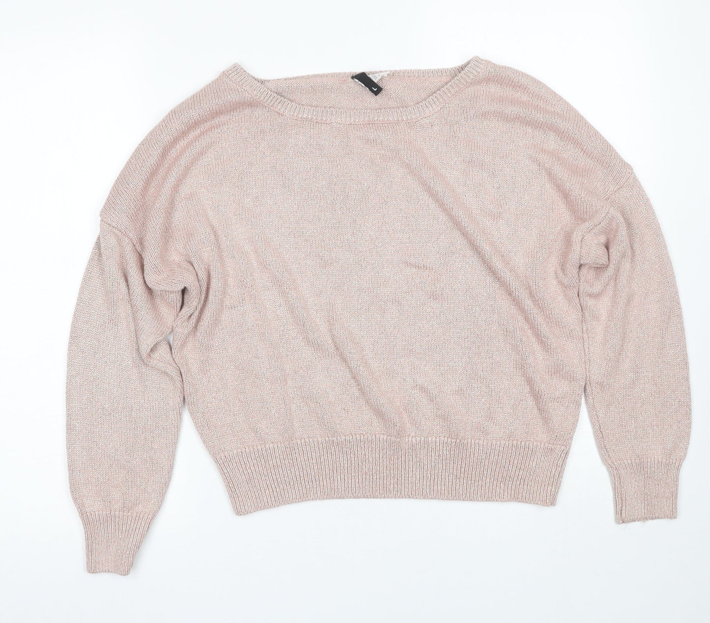Womens UK Size L H&M Pink Pullover Jumper