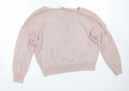 Womens UK Size L H&M Pink Pullover Jumper
