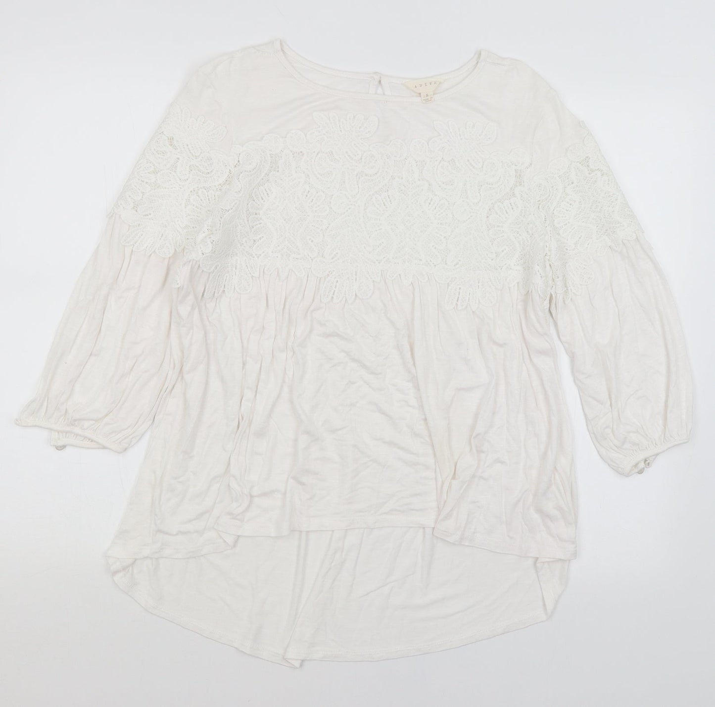 Advia Womens White   Basic Blouse Size S