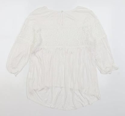 Advia Womens White   Basic Blouse Size S