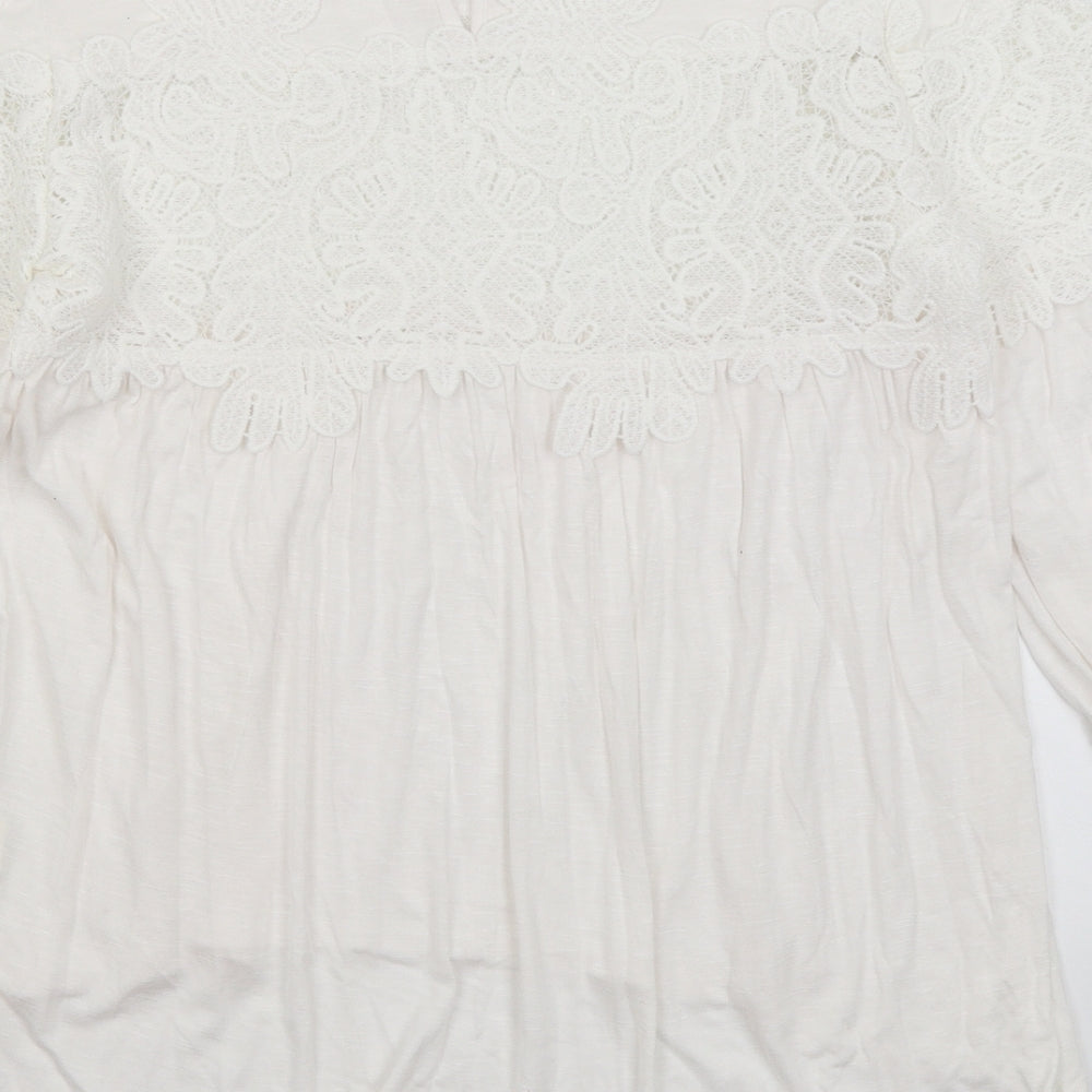 Advia Womens White   Basic Blouse Size S