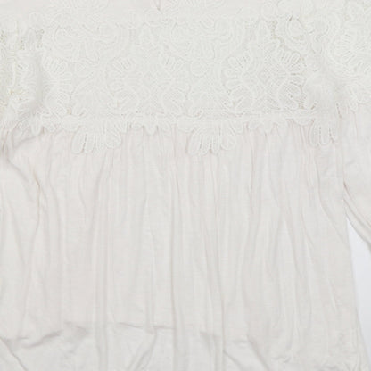 Advia Womens White   Basic Blouse Size S
