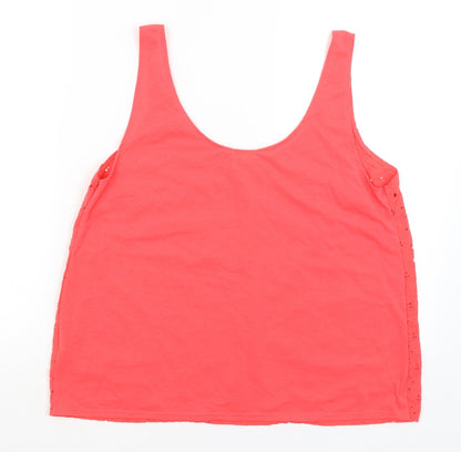 Womens UK Size 14 River Island Red Basic Tank