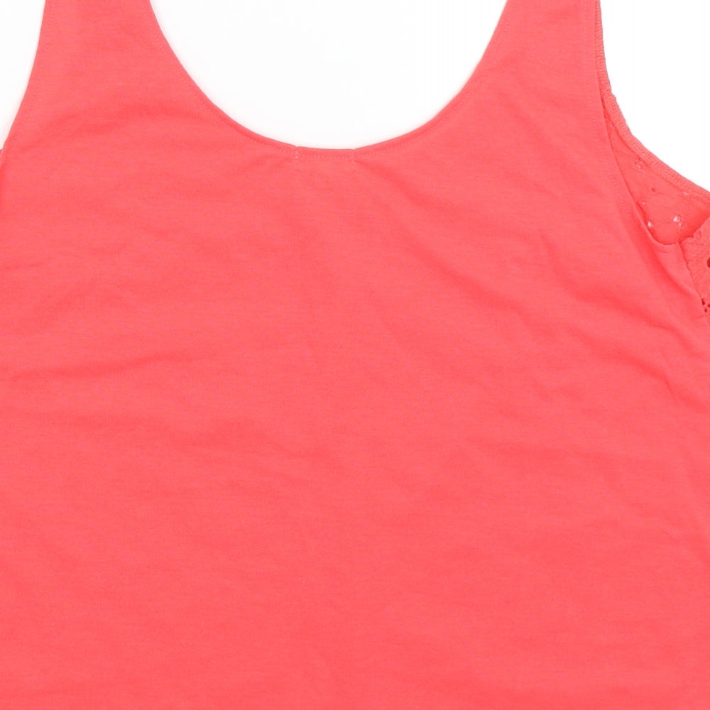 Womens UK Size 14 River Island Red Basic Tank