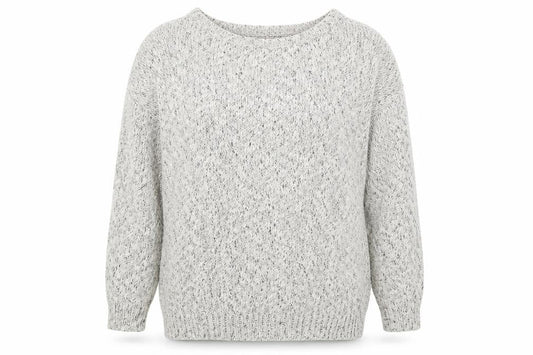 Front view of Miss Selfridge women’s ivory jumper, size UK 16