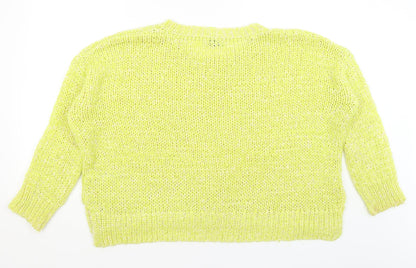 Womens UK Size 12 Topshop Yellow Pullover Jumper