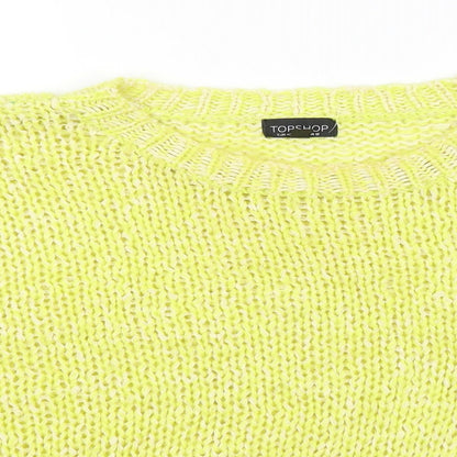 Womens UK Size 12 Topshop Yellow Pullover Jumper