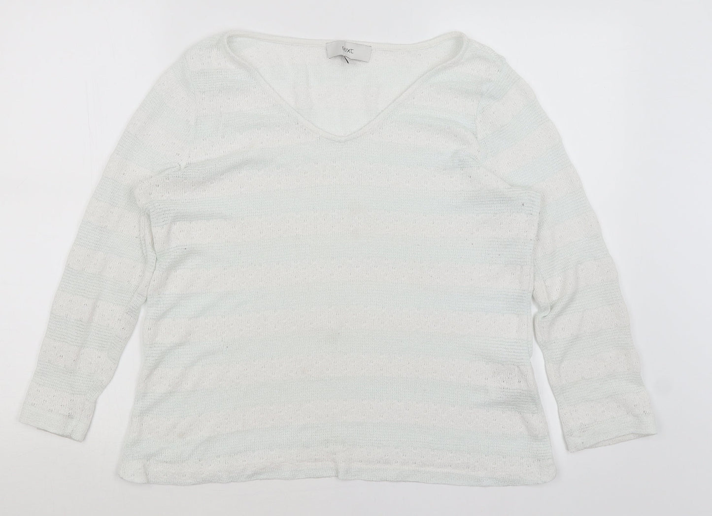 Womens UK Size 14 NEXT White Pullover Jumper