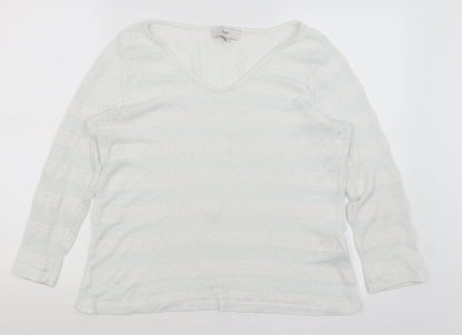 Womens UK Size 14 NEXT White Pullover Jumper