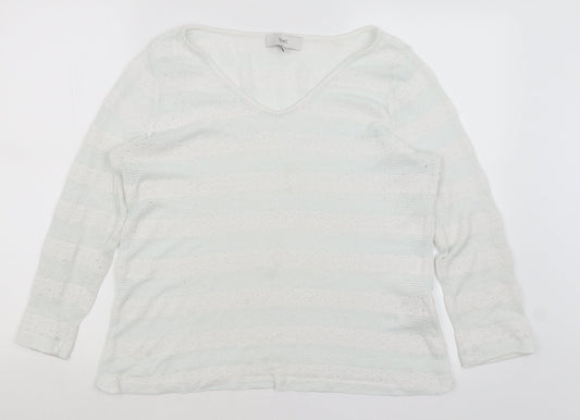 Womens UK Size 14 NEXT White Pullover Jumper