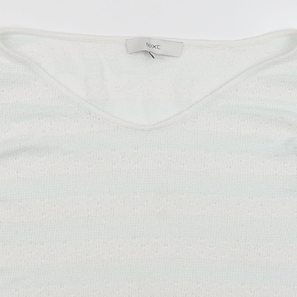 Womens UK Size 14 NEXT White Pullover Jumper