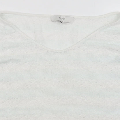 Womens UK Size 14 NEXT White Pullover Jumper