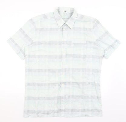 Jaques Britt Womens Blue Check  Basic Button-Up Size 16