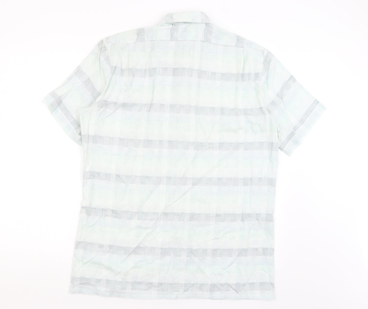 Jaques Britt Womens Blue Check  Basic Button-Up Size 16
