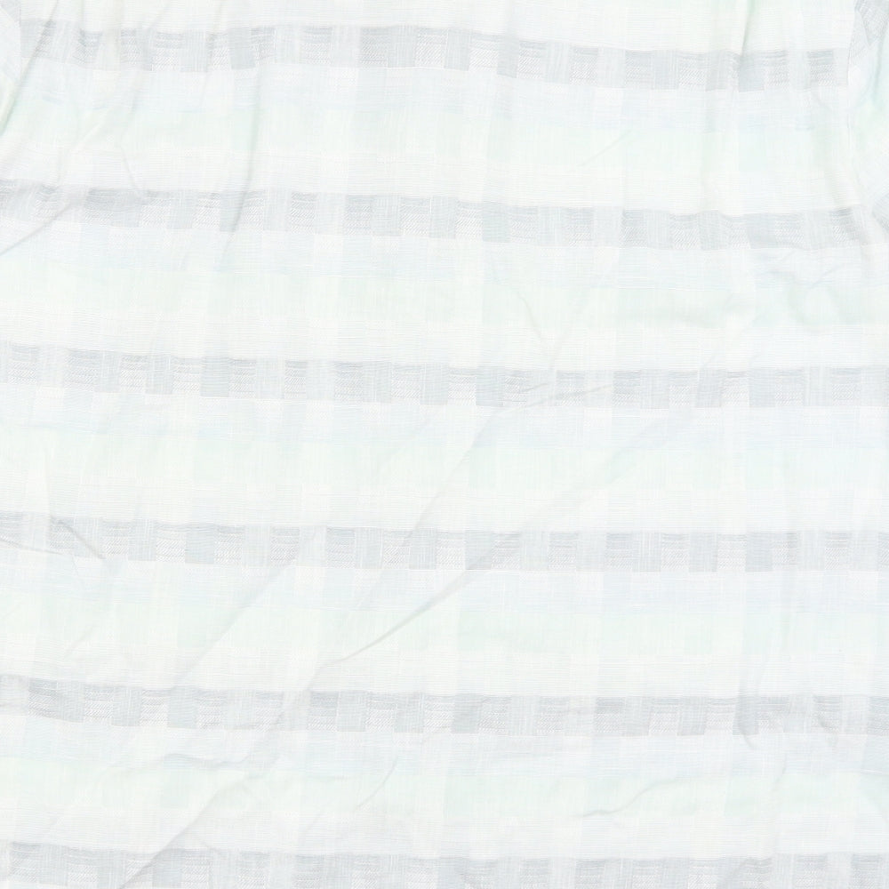 Jaques Britt Womens Blue Check  Basic Button-Up Size 16