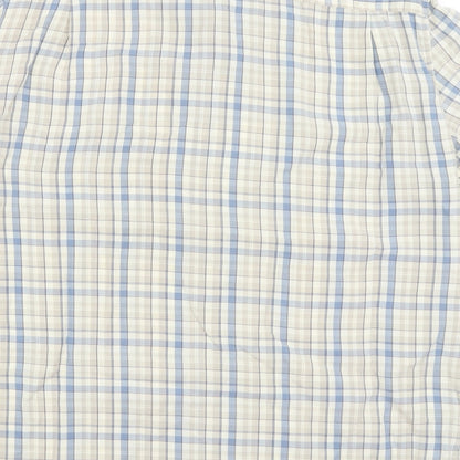 M&S Mens Grey Check   Button-Up Size M