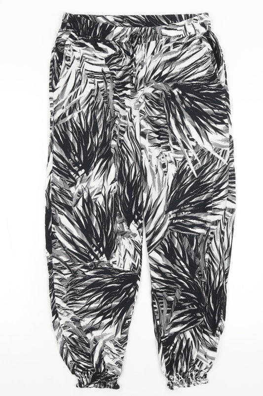 F&F Womens White   Harem Trousers Size S L26 in