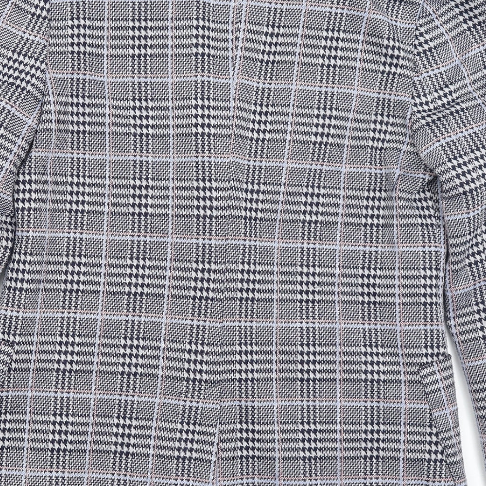 Gap Womens Blue Plaid  Jacket Blazer Size 6