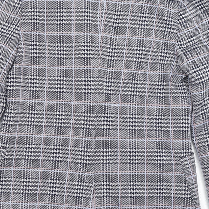 Gap Womens Blue Plaid  Jacket Blazer Size 6