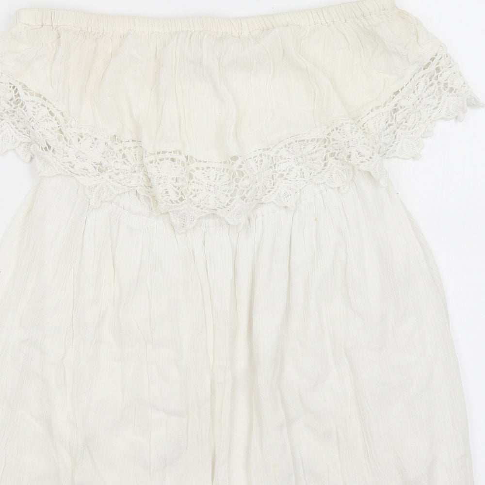 Womens UK Size 10 Select White Basic Blouse
