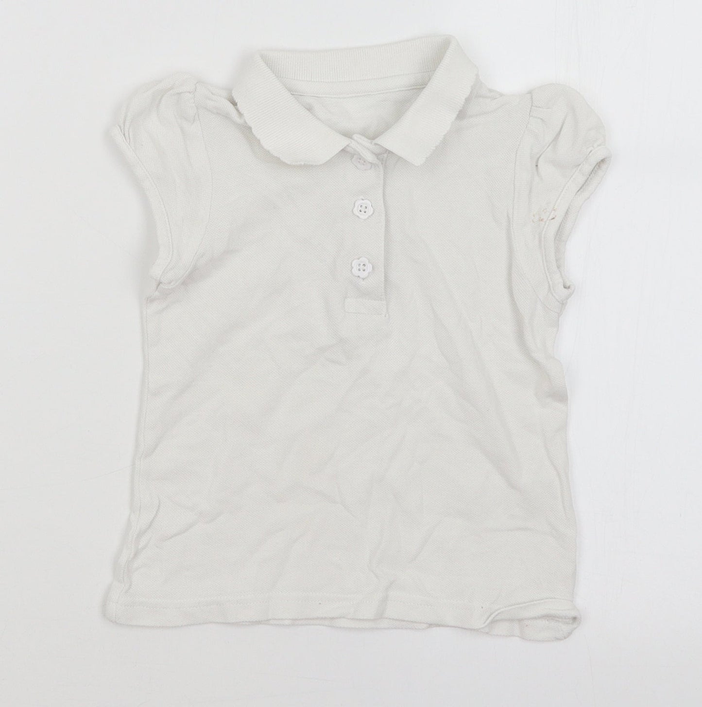 Matalan Girls White   Basic Polo Size 5 Years