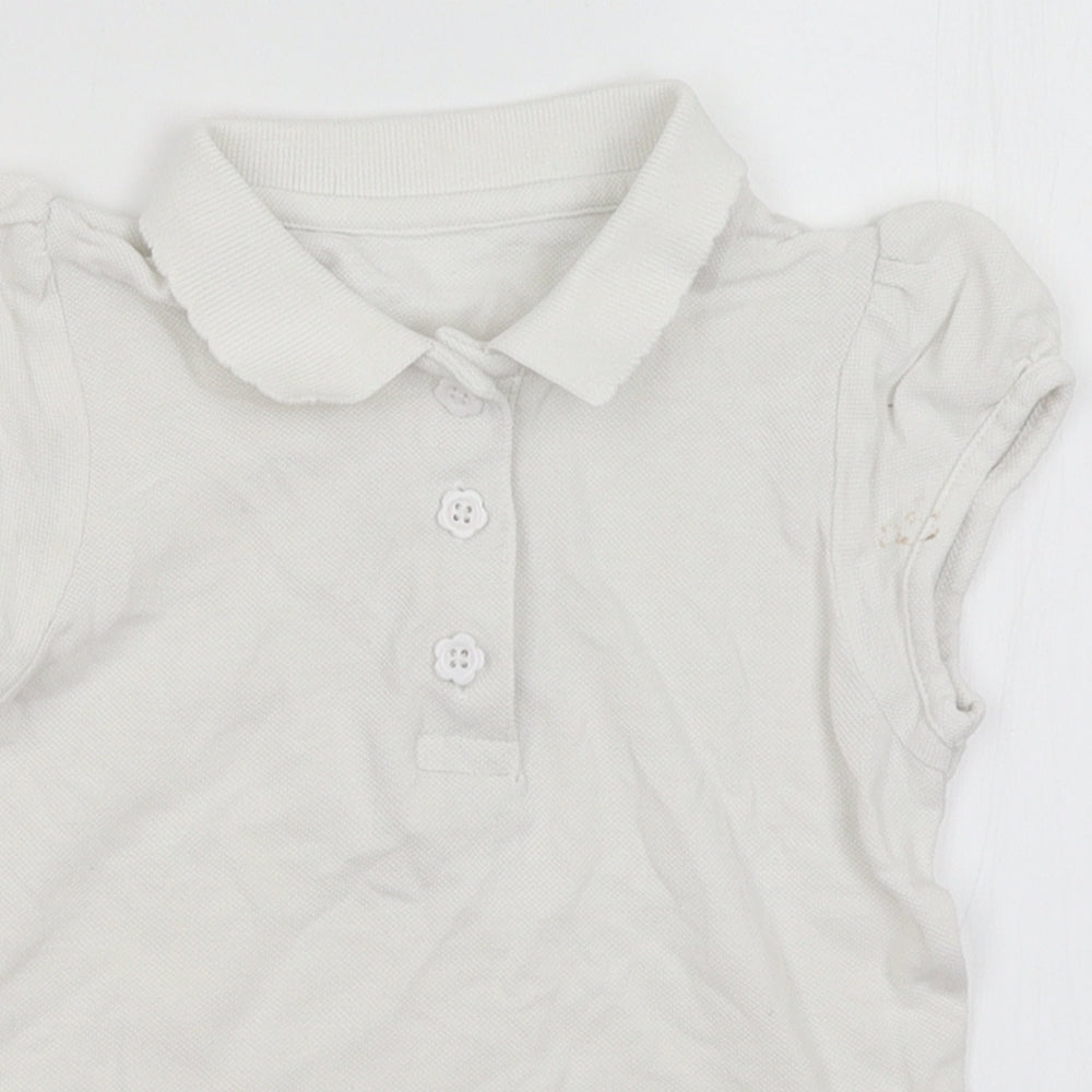 Matalan Girls White   Basic Polo Size 5 Years