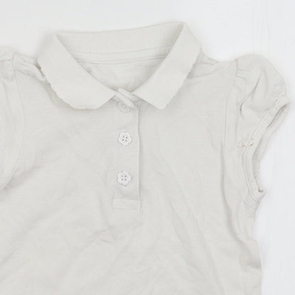 Matalan Girls White   Basic Polo Size 5 Years