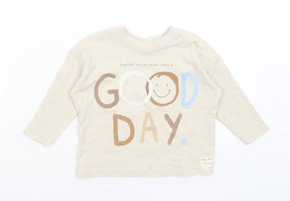 George Baby Brown   Basic T-Shirt Size 12-18 Months  - Good Day