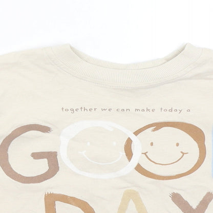 George Baby Brown   Basic T-Shirt Size 12-18 Months  - Good Day