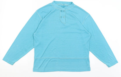 Womens UK Size L Preworn Blue Pullover Jumper