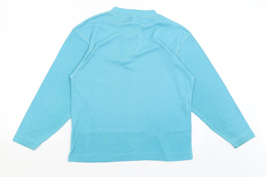 Womens UK Size L Preworn Blue Pullover Jumper