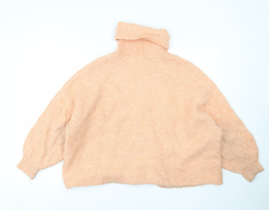 Womens UK Size M Stradivarius Orange Pullover Jumper