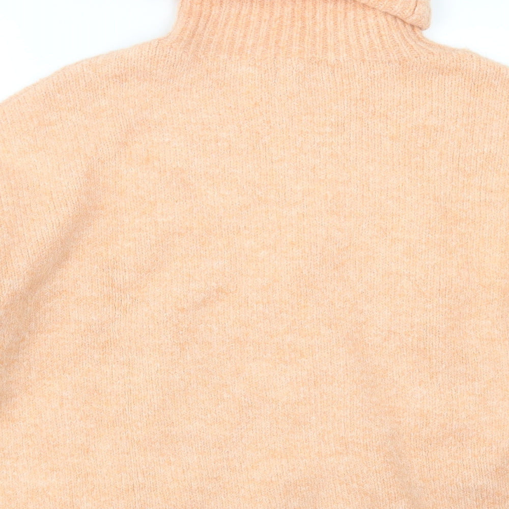 Womens UK Size M Stradivarius Orange Pullover Jumper