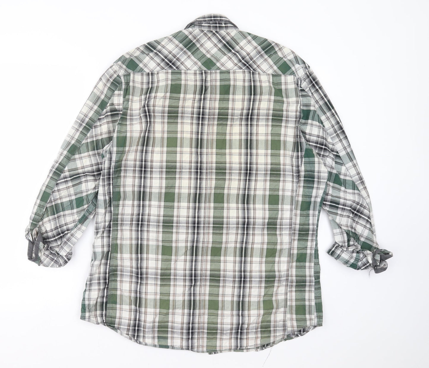 Mens UK Size L Burton Grey  Button-Up Long Sleeve Casual Shirt