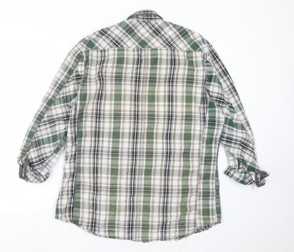 Mens UK Size L Burton Grey  Button-Up Long Sleeve Casual Shirt