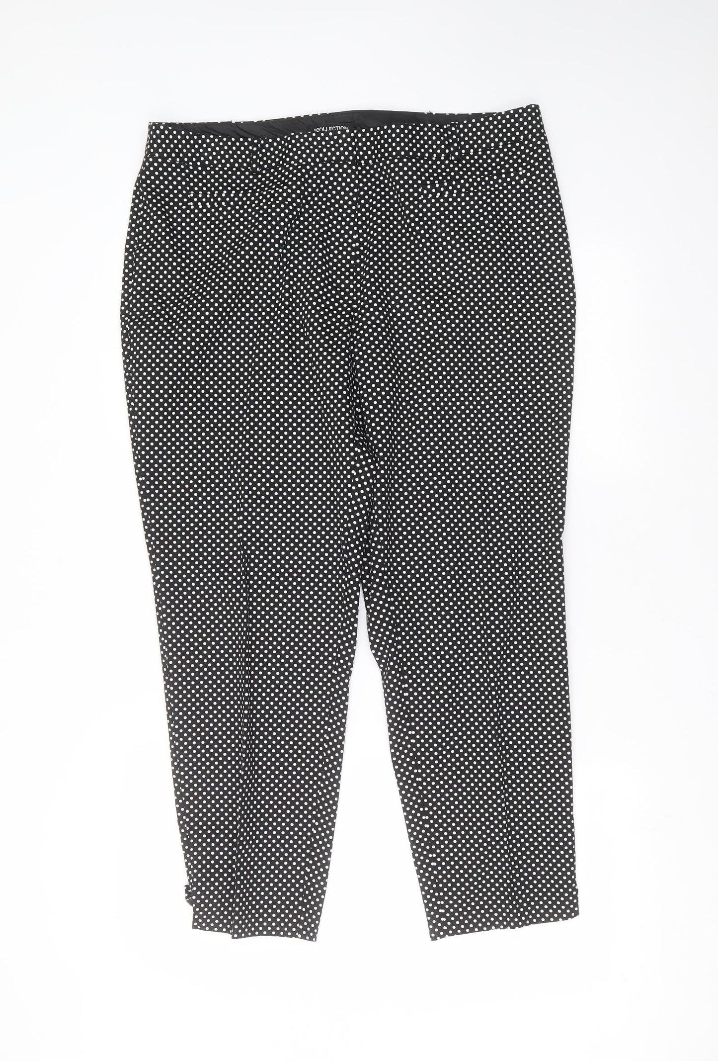Womens UK Size 16 Debenhams Regular Fit  Black Trousers