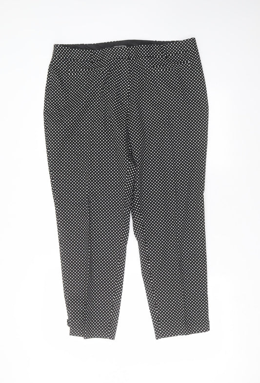 Womens UK Size 16 Debenhams Regular Fit  Black Trousers