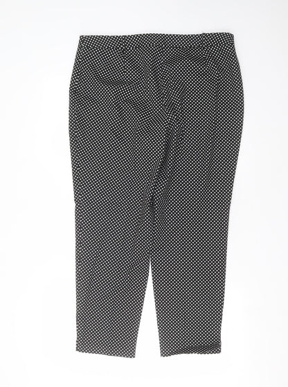 Womens UK Size 16 Debenhams Regular Fit  Black Trousers