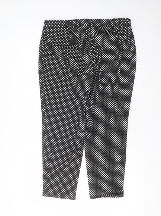 Womens UK Size 16 Debenhams Regular Fit  Black Trousers