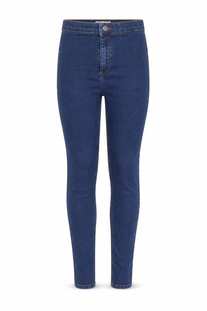 Front view of Topshop women’s blue denim skinny jeans, size UK 24, in, 26-inch leg