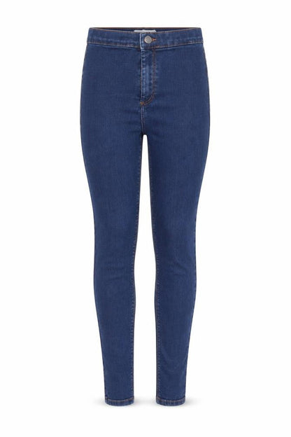 Front view of Topshop women’s blue denim skinny jeans, size UK 24, in, 26-inch leg