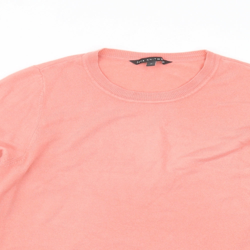 Love knitwear Womens Pink  Knit Pullover Jumper Size 18