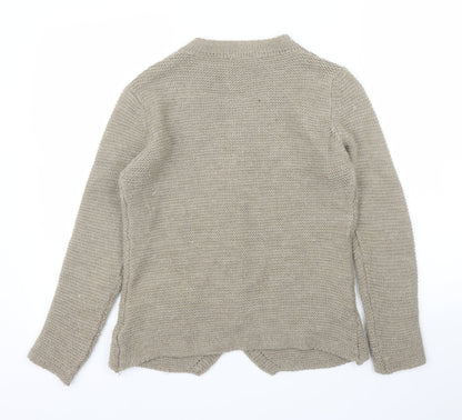 H Trend Womens Beige   Cardigan Jumper Size S
